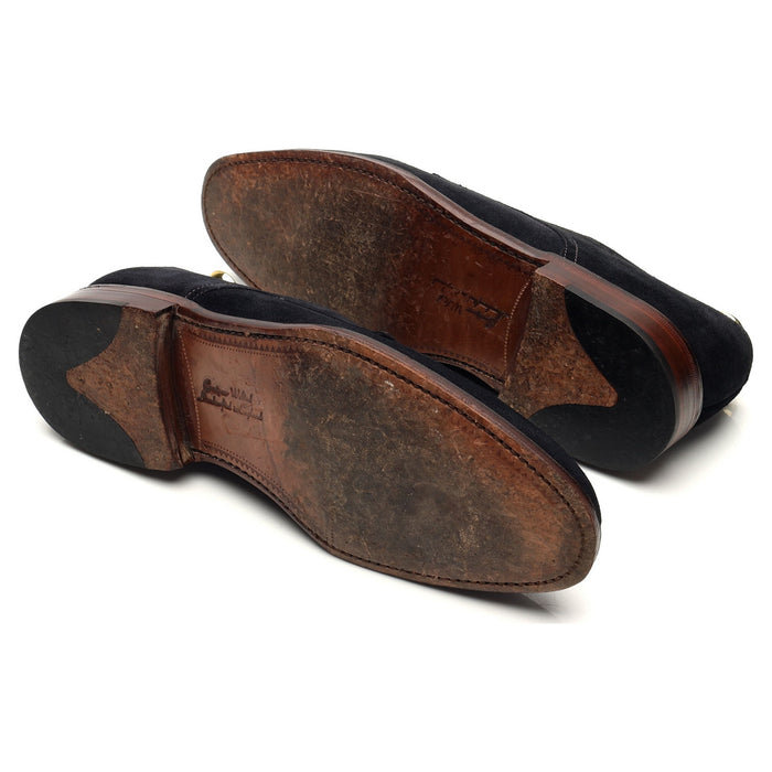 1880 'Ealing' Navy Blue Suede Split Toe Derby UK 7 F