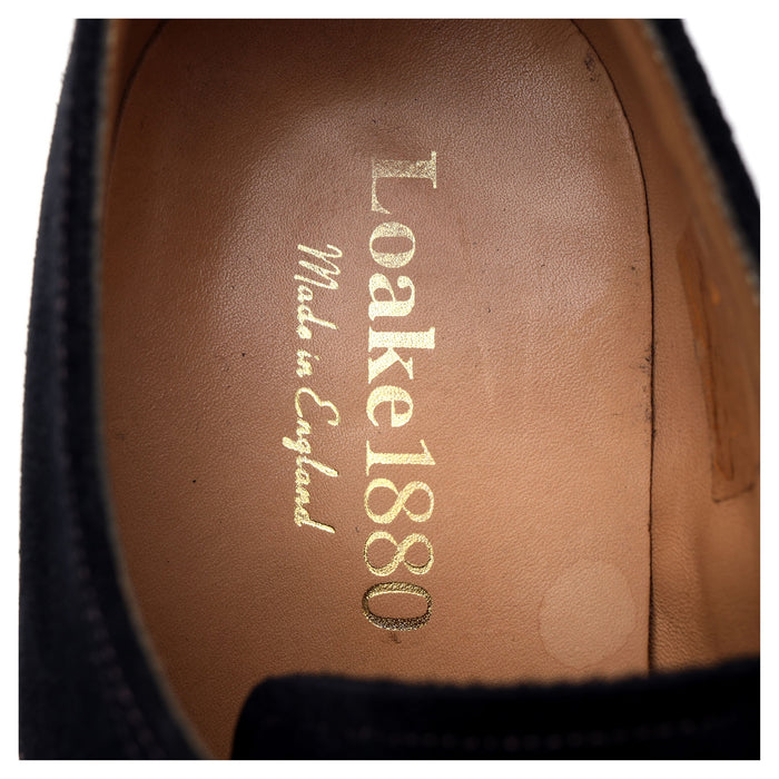 1880 'Ealing' Navy Blue Suede Split Toe Derby UK 7 F