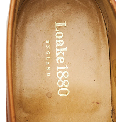 1880 'Ely' Tan Brown Leather Loafers UK 10.5 F