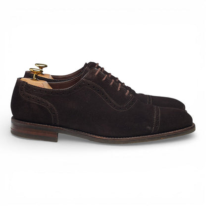 1880 'Fleet' Dark Brown Suede Oxford UK 8 F SUBS