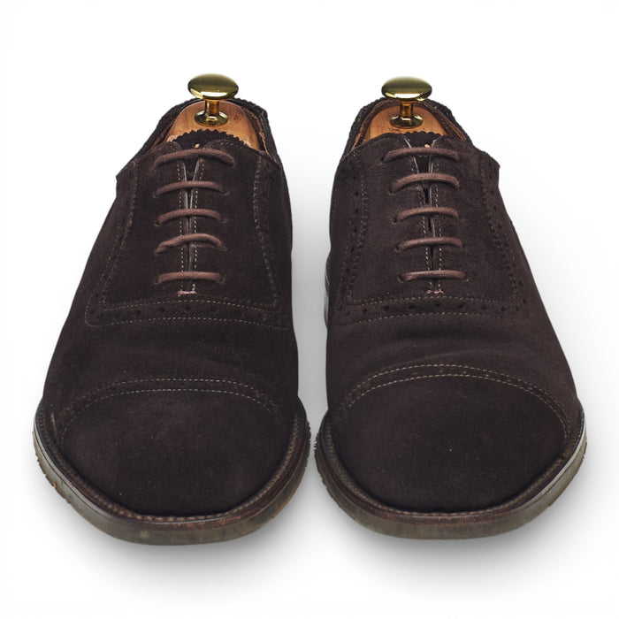 1880 'Fleet' Dark Brown Suede Oxford UK 8 F SUBS