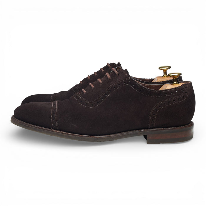 1880 'Fleet' Dark Brown Suede Oxford UK 8 F SUBS
