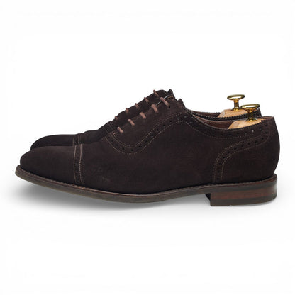 1880 'Fleet' Dark Brown Suede Oxford UK 8 F SUBS