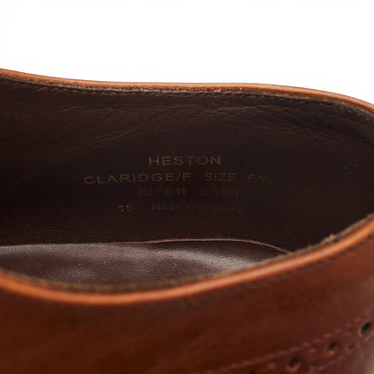 1880 'Heston' Tan Brown Leather Oxford Brogues UK 6.5 F