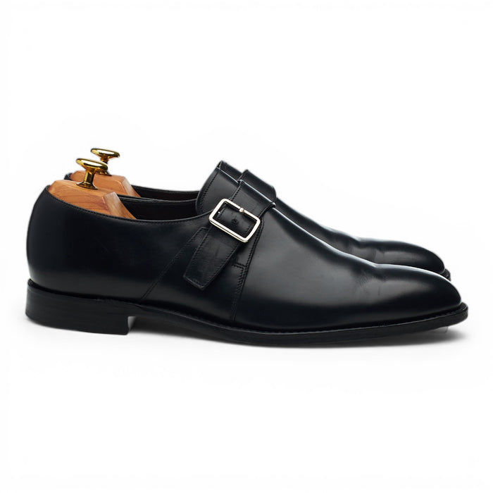 1880 'Islington' Black Leather Monk Strap UK 8.5 F