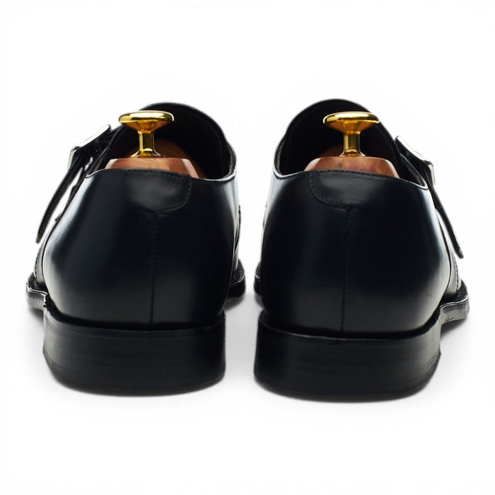 1880 'Islington' Black Leather Monk Strap UK 8.5 F