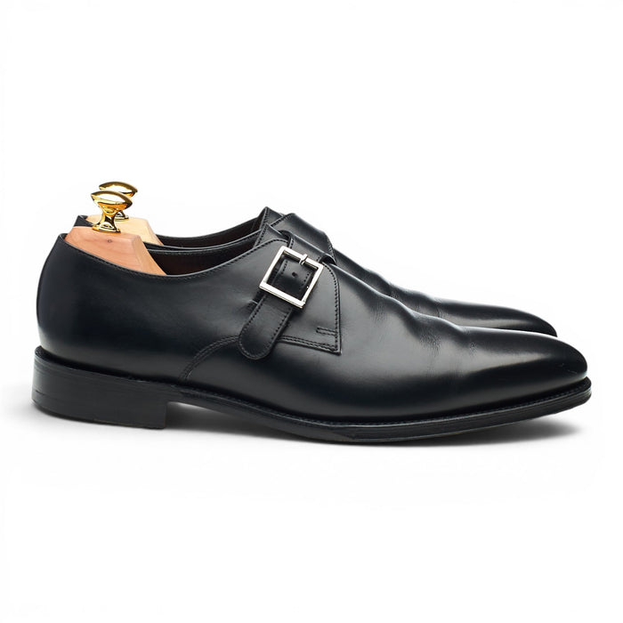 1880 'Medway' Black Leather Monk Strap UK 7.5 F