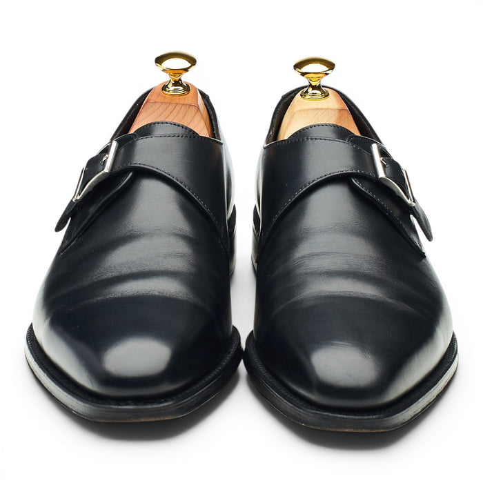1880 'Medway' Black Leather Monk Strap UK 7.5 F