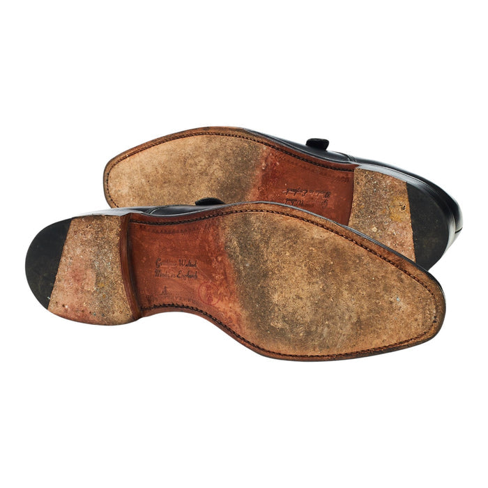 1880 'Medway' Black Leather Monk Strap UK 7.5 F