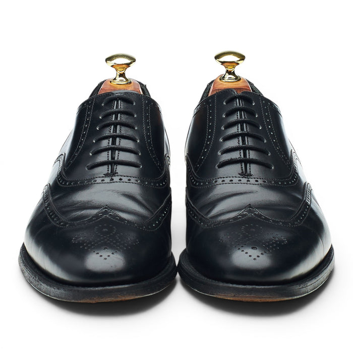 1880 'Savoy' Black Leather Oxford Brogues UK 7 F