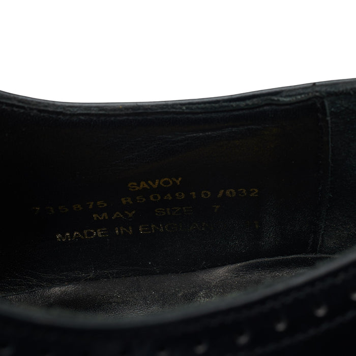 1880 'Savoy' Black Leather Oxford Brogues UK 7 F