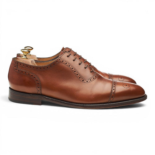1880 'Strand' Tan Brown Leather Oxford Brogues UK 10.5 F