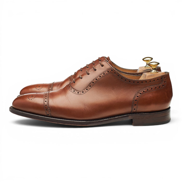 1880 'Strand' Tan Brown Leather Oxford Brogues UK 10.5 F