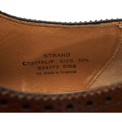 1880 'Strand' Tan Brown Leather Oxford Brogues UK 10.5 F