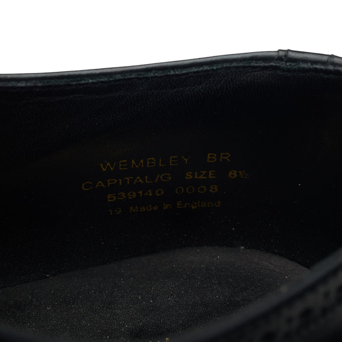 1880 'Wembley' Black Leather Derby Brogues UK 8.5 G