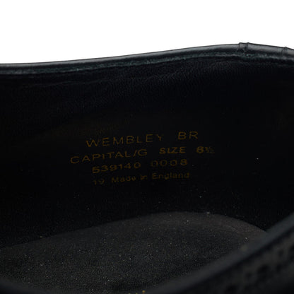 1880 'Wembley' Black Leather Derby Brogues UK 8.5 G