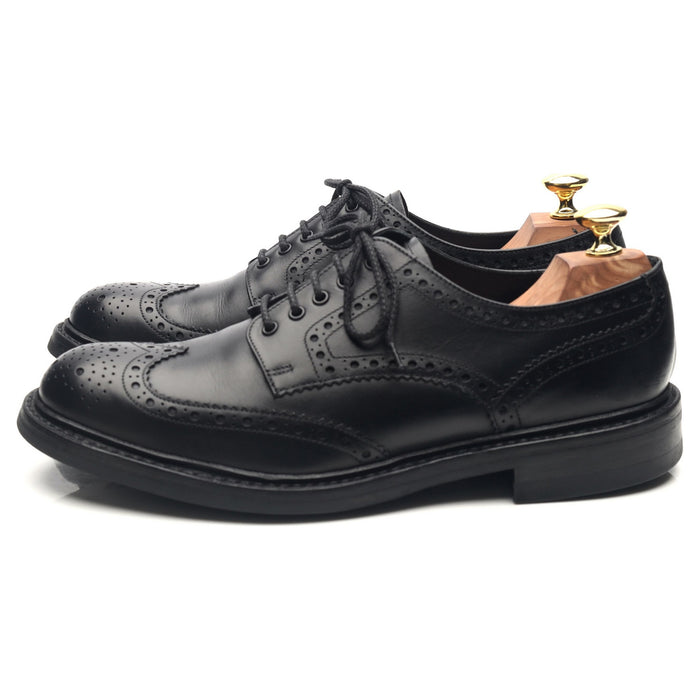 1880 'Worton' Black Leather Derby Brogues UK 7.5 G