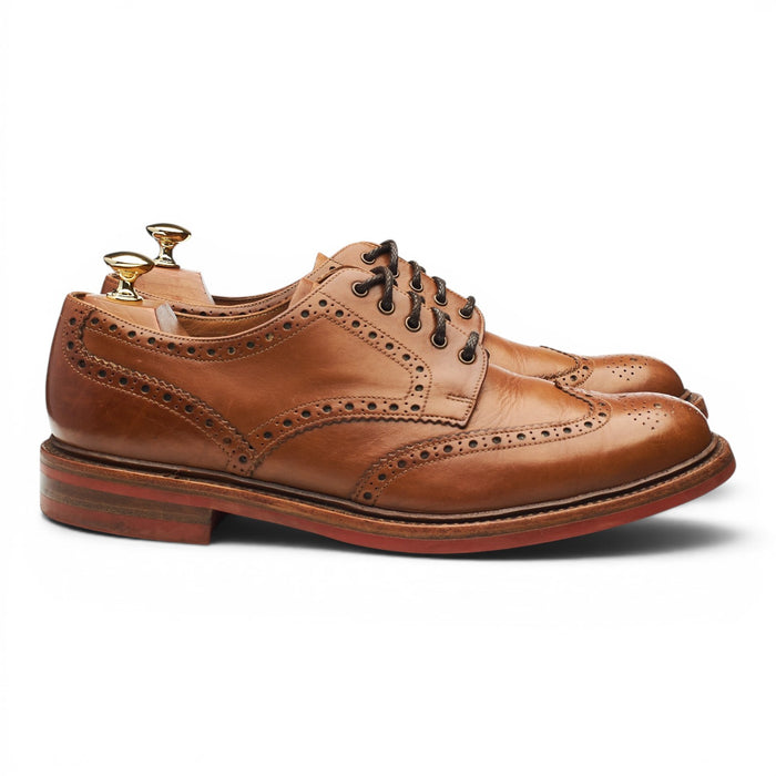 1880 'Worton' Brown Leather Derby Brogues UK 9 G