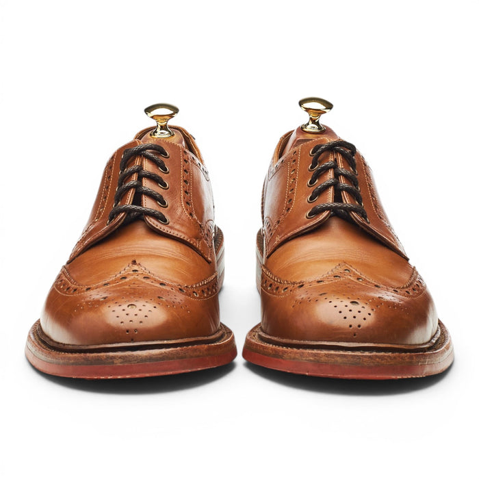1880 'Worton' Brown Leather Derby Brogues UK 9 G
