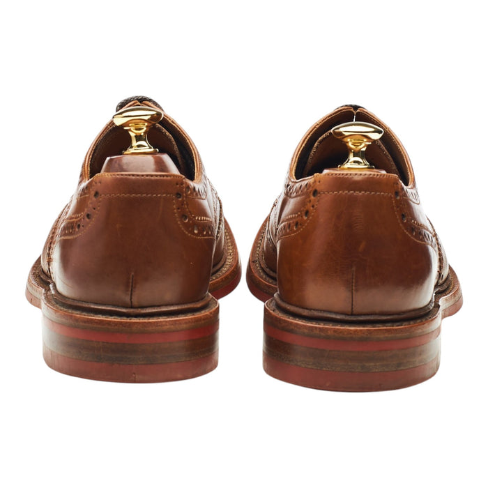 1880 'Worton' Brown Leather Derby Brogues UK 9 G