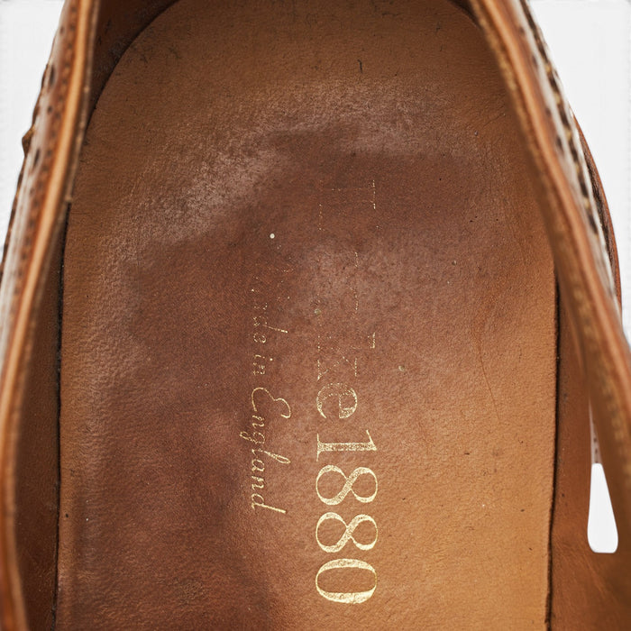 1880 'Worton' Brown Leather Derby Brogues UK 9 G