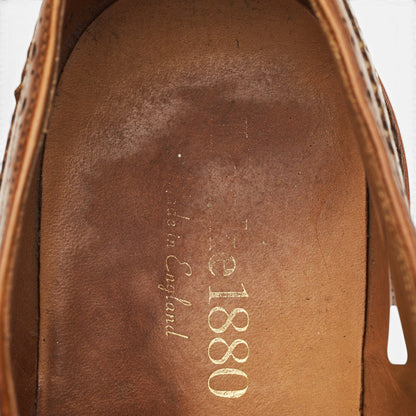 1880 'Worton' Brown Leather Derby Brogues UK 9 G