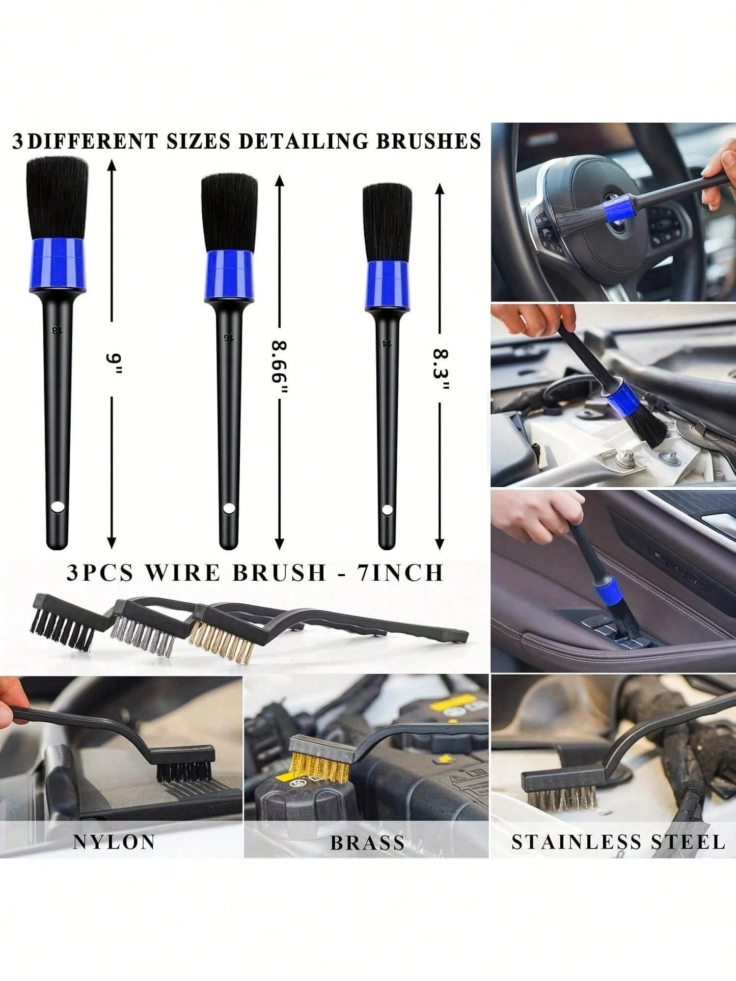 19pcs/Set Car Cleaning Wash Kit Interior Detailing Cleaner Kit With High Power Handheld Vacuum, Brush Set, Windshield Tool, Duster, Towels, Complete Car Care Tool