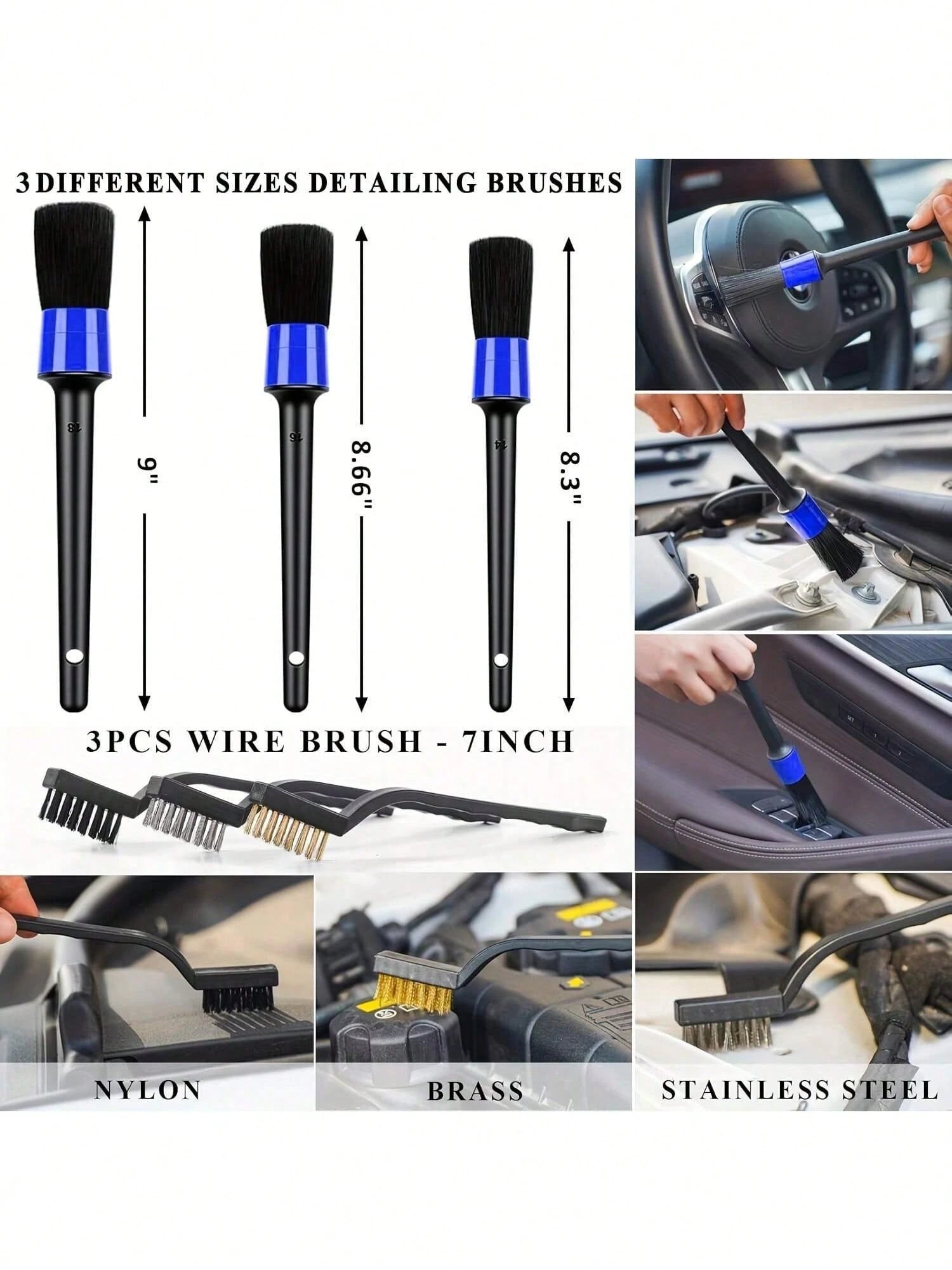 19pcs/Set Car Cleaning Wash Kit Interior Detailing Cleaner Kit With High Power Handheld Vacuum, Brush Set, Windshield Tool, Duster, Towels, Complete Car Care Tool