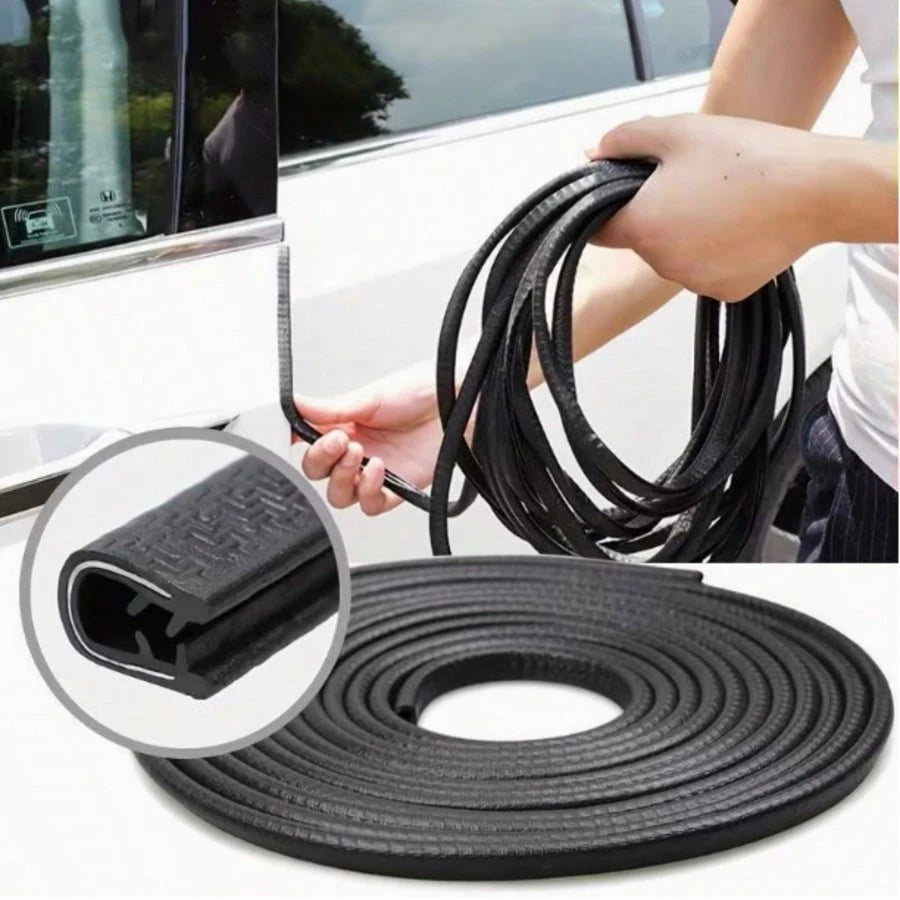 1m Car Door Edge Protector, Door Bumper Strip, Soundproof Dust-Proof Rubber Seal, Car Door Bottom Bumper Rubber Strip, Universal U-Shape Decorative Rubber Seal For Car Door Edge Protection