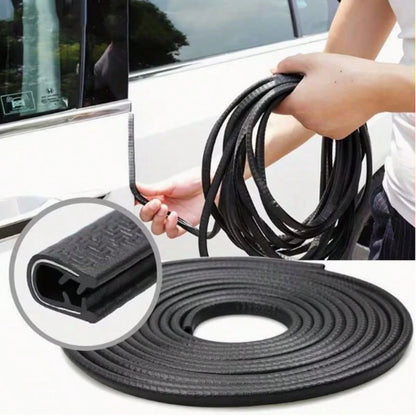 1m Car Door Edge Protector, Door Bumper Strip, Soundproof Dust-Proof Rubber Seal, Car Door Bottom Bumper Rubber Strip, Universal U-Shape Decorative Rubber Seal For Car Door Edge Protection