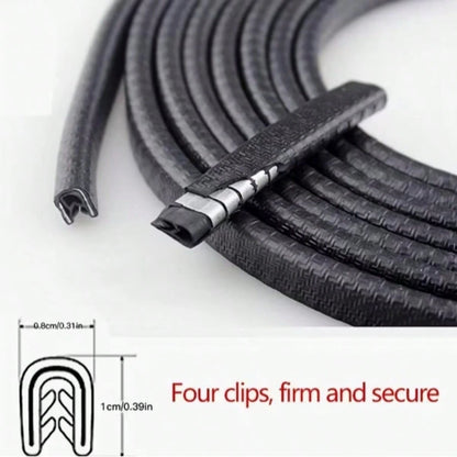 1m Car Door Edge Protector, Door Bumper Strip, Soundproof Dust-Proof Rubber Seal, Car Door Bottom Bumper Rubber Strip, Universal U-Shape Decorative Rubber Seal For Car Door Edge Protection