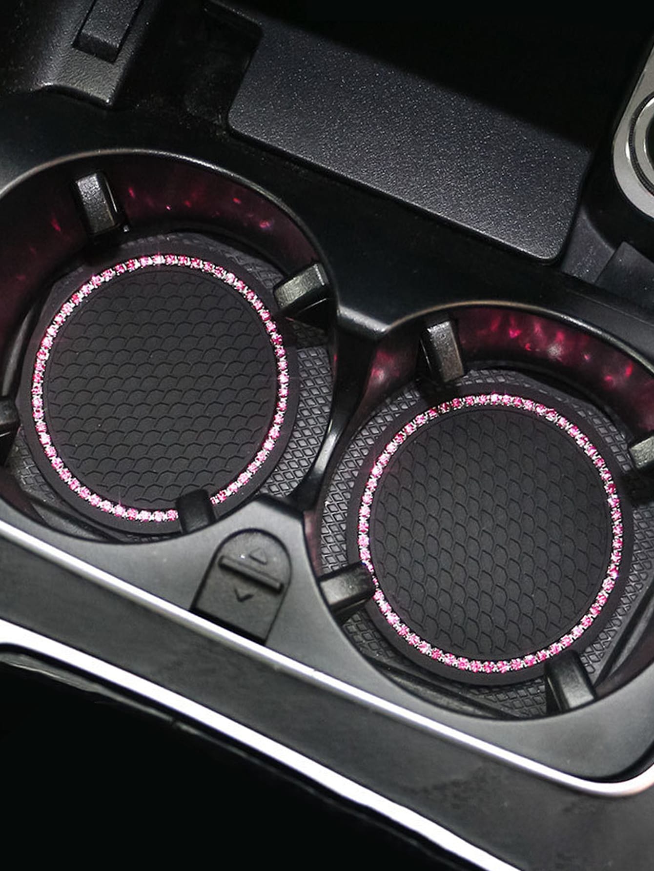 1pair Car Engine Start Stop Button Ring & 2pcs Car Engine Start Stop Button Decoration Rings With Rhinestones