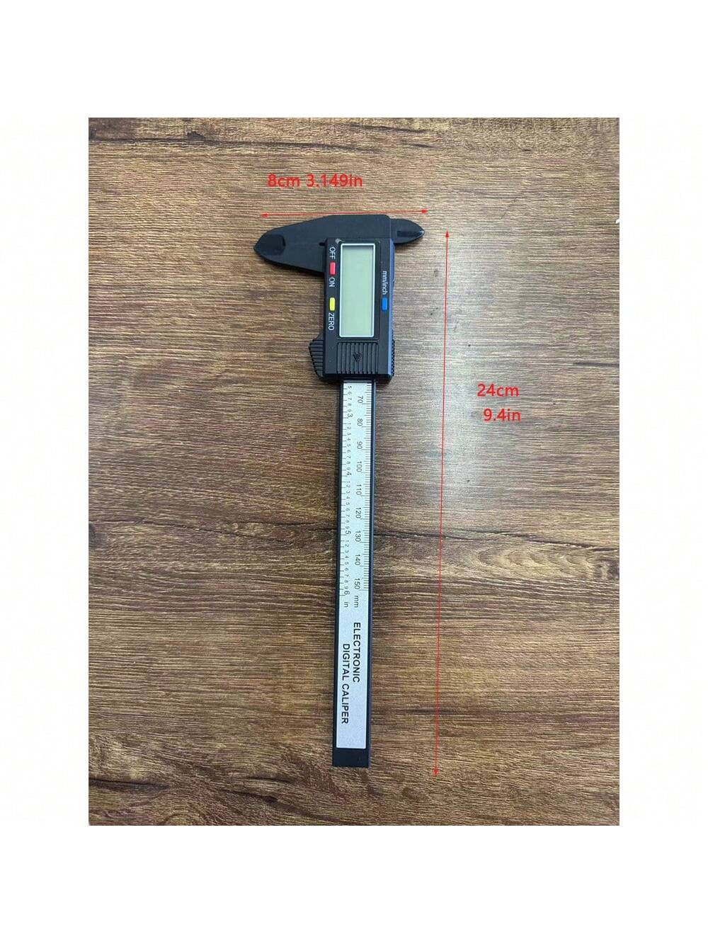 1pc 0- 6"/ 0- 150mm Digital Caliper Measuring Tool Electronic Micrometer Caliper Electronic Digital Caliper Carbon Fiber Dial Vernier Caliper Gauge Micrometer Measuring Tool Digital Ruler