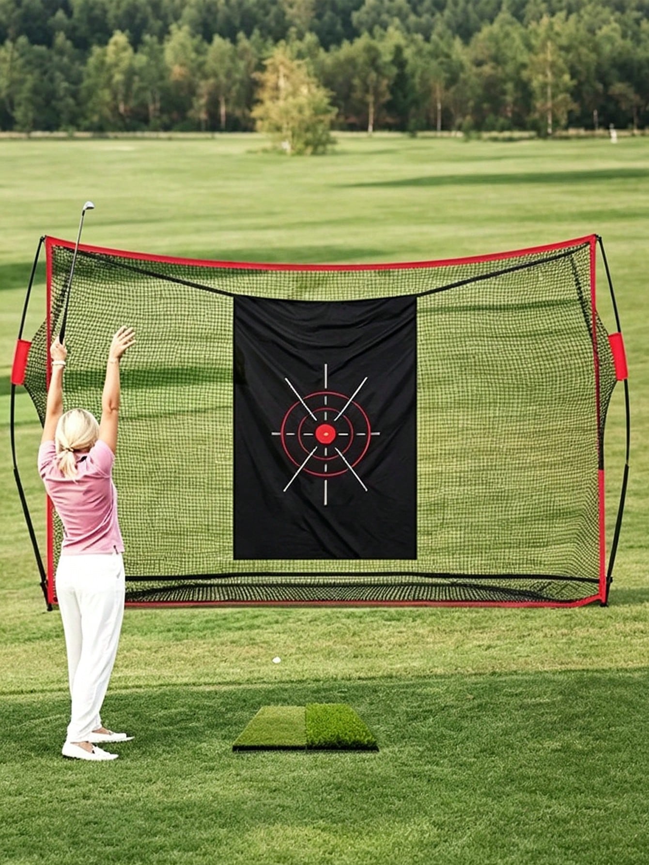 1pc 1.5m Golf Practice Net Target Cloth, Multi-Target Swing Target Fabric, Golf-Specific Hitting Canvas (Net Not Included, Target Cloth Only)