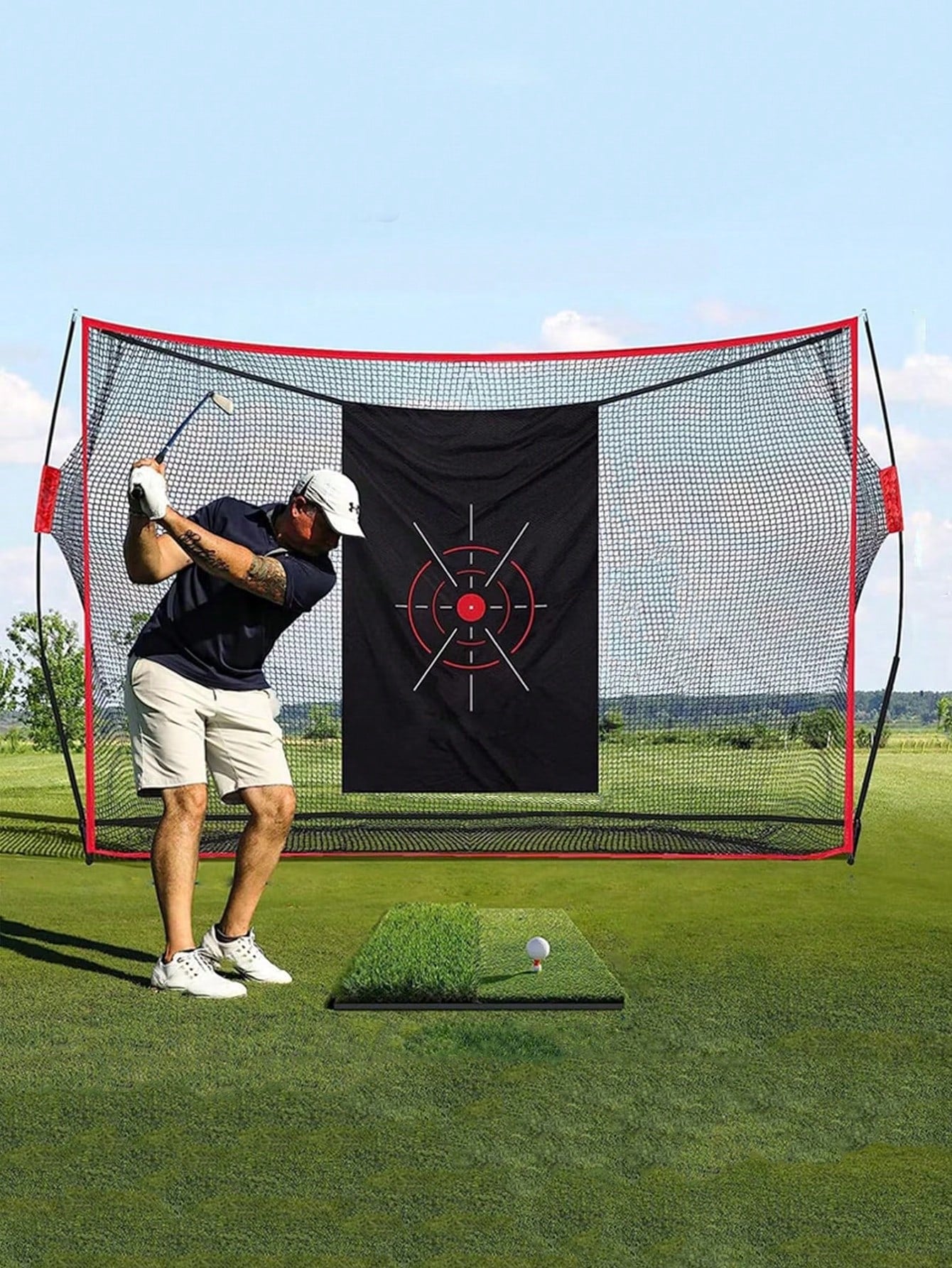1pc 1.5m Golf Practice Net Target Cloth, Multi-Target Swing Target Fabric, Golf-Specific Hitting Canvas (Net Not Included, Target Cloth Only)
