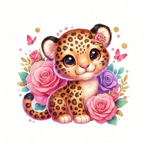 1pc/2pcs/3pcs Cartoon Leopard Pattern Heat Transfer Stickers, Suitable For DIY T-Shirts, Jeans, Pillows, Backpacks, Hats And Sofa Covers, Waterproof, Fade-Resistant, Durable, Washable Plastic Stickers
