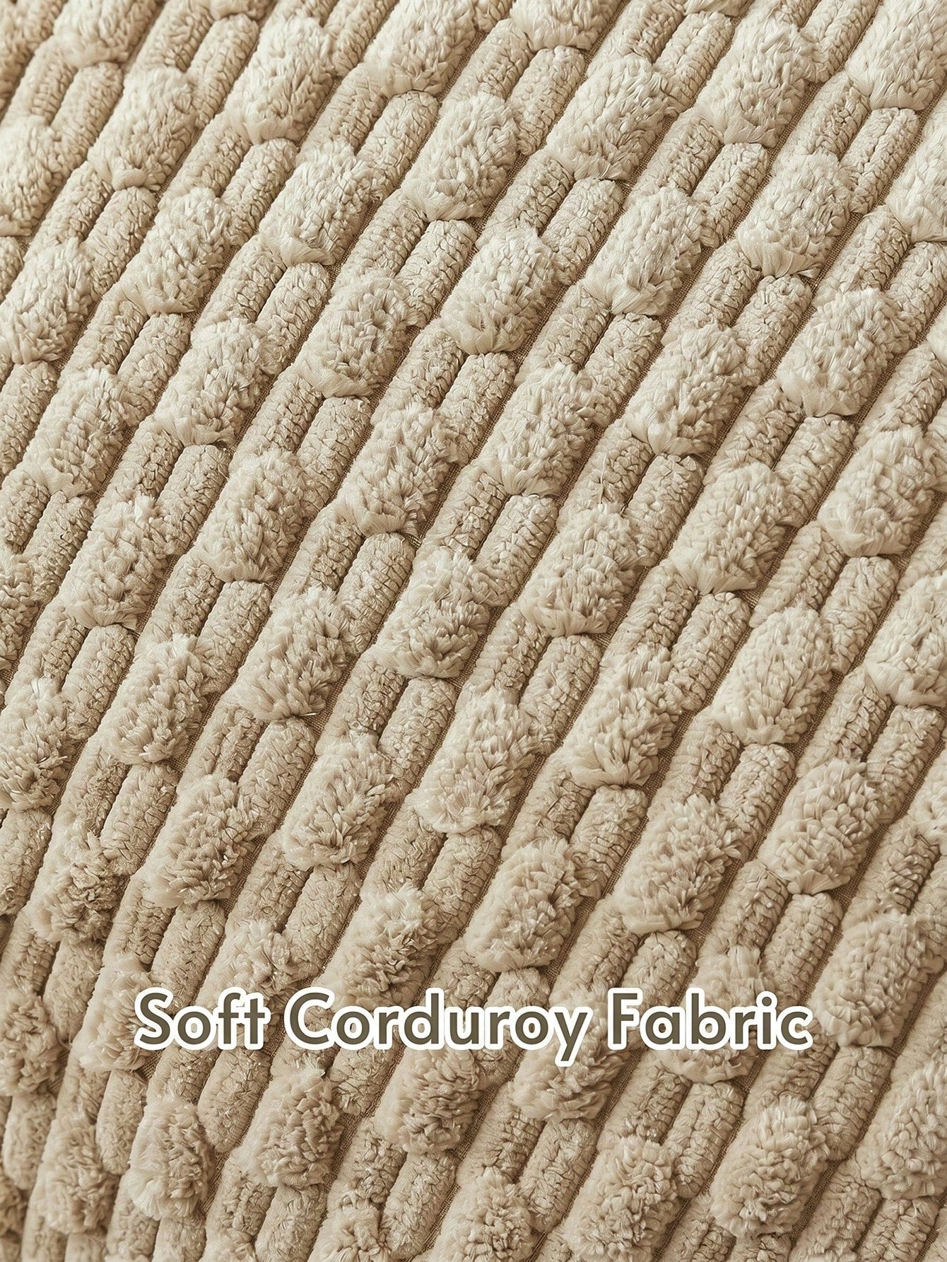 1pc/2pcs Bohemian Striped Throw Pillow Covers (Pillow Insert Not Included), Soft Plush Corduroy Solid Color Decorative Square Pillow Covers, Suitable For Holiday, Sofa, Bedroom, Bed, All Seasons Use.