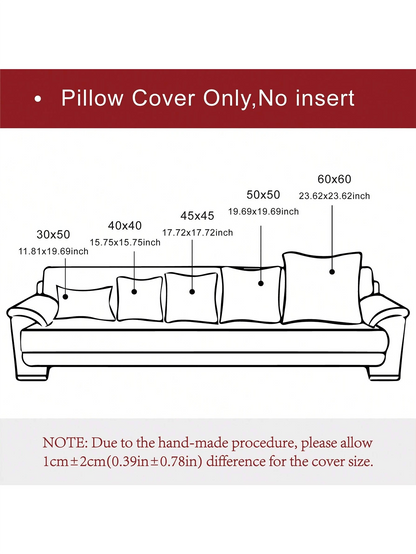 1pc/2pcs Bohemian Striped Throw Pillow Covers (Pillow Insert Not Included), Soft Plush Corduroy Solid Color Decorative Square Pillow Covers, Suitable For Holiday, Sofa, Bedroom, Bed, All Seasons Use.