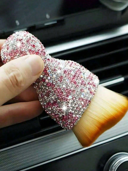 1pc/2pcs Car Detailing Brush Car Interior Cleaning Soft Brush Automotive Air Conditioner Brush (With Protective Cover), Curved Design Dirt Dust Clean Brushes For Cleaning Air Vent, Dashboard, Engines