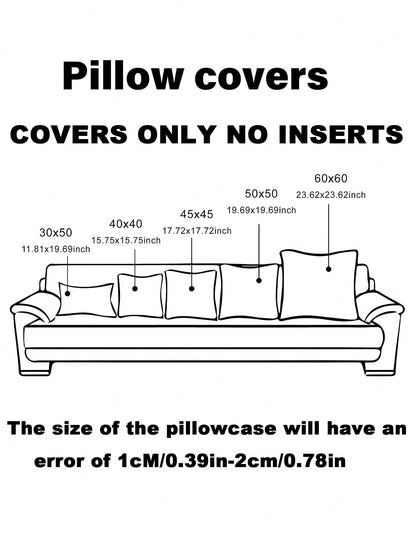 1pc/2pcs Halloween Throw Pillow Cover 18x18 Inch White Pumpkin Embroidered Decorative Pillowcase, Square Cushion Cover, Suitable For Bedroom, Living Room, Sofa, Patio, Garden Decoration And Daily Use