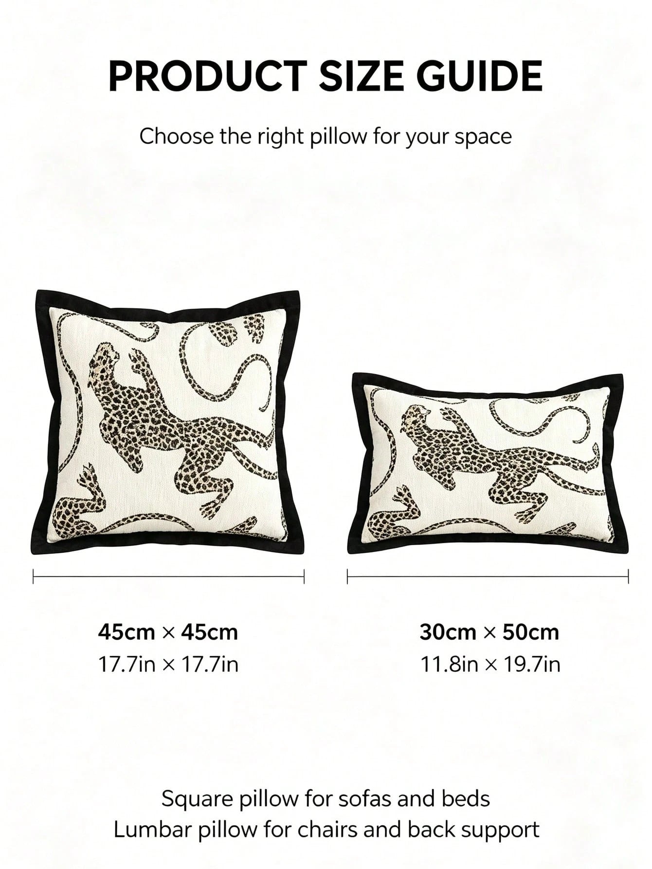 1pc 2pcs Leopard Pattern Pillow Case, Chenille Jacquard Woven With Piped Edge, Modern Nordic Leopard Animal Lumbar Pillow, Daily Living Room Sofa, Bedroom Bed Headrest, Outdoor Garden Party Fabric Dec