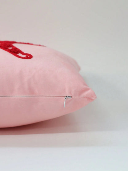 1pc/2pcs Pink Heart Leopard Print Pillow Case, Decorative Pillow Cover, Perfect For Dorm, Bedroom, Sofa, Bed, Great Gift For Loved Ones, Pillow Insert Not Included