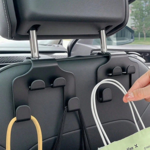 1pc/2pcs Universal Auto Seat Headrest Hook Storage Hanger Car Vehicle Back Seat Organizer Holder Car Mobile Phone Holder Car Interior Accessories