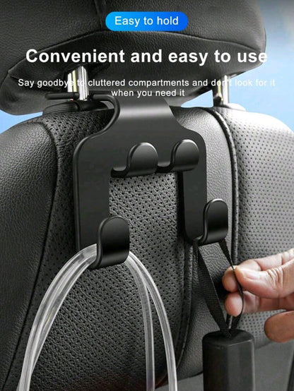 1pc/2pcs Universal Auto Seat Headrest Hook Storage Hanger Car Vehicle Back Seat Organizer Holder Car Mobile Phone Holder Car Interior Accessories