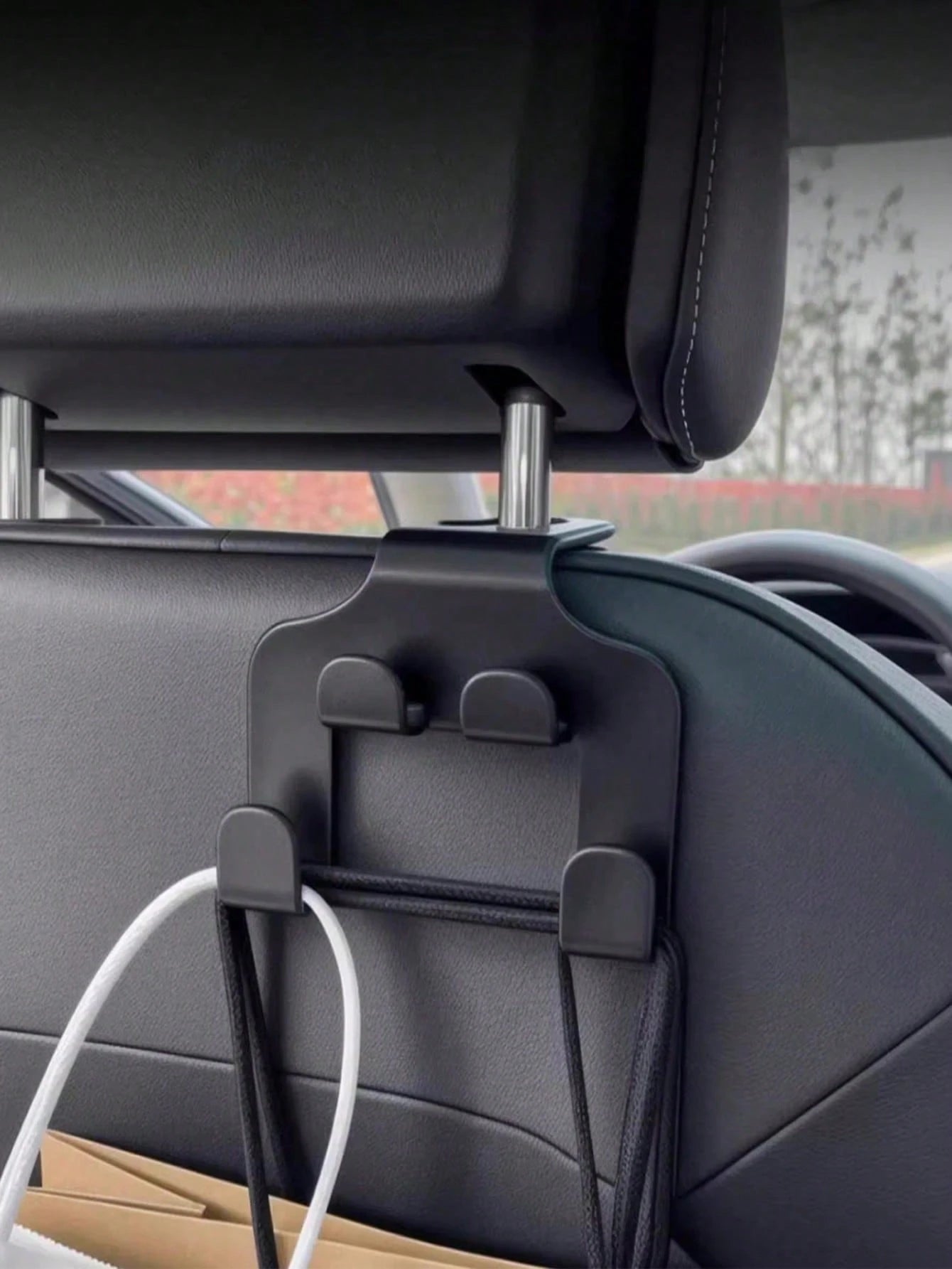 1pc/2pcs Universal Auto Seat Headrest Hook Storage Hanger Car Vehicle Back Seat Organizer Holder Car Mobile Phone Holder Car Interior Accessories