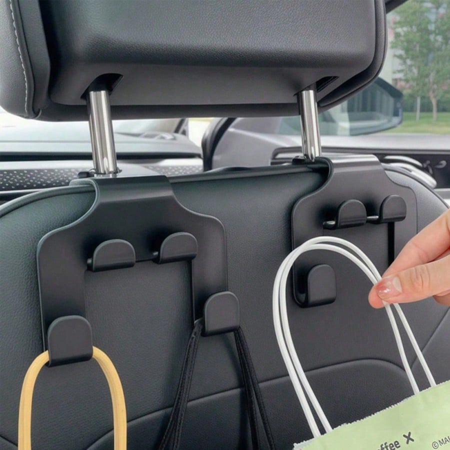 1pc/2pcs Universal Auto Seat Headrest Hook Storage Hanger Car Vehicle Back Seat Organizer Holder Car Mobile Phone Holder Car Interior Accessories