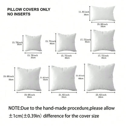 1pc/2pcs Velvet Christmas Green Decorative Throw Pillow Cover (Pillow Insert Not Included), Square Cushion Cover, Holiday Home Decor Pillow, Soft & Comfortable Linen-Like Fabric, Modern Decor For Sofa