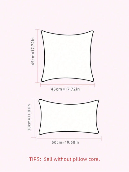 1pc/2pcs White Velvet Silver Wings Pattern Pillow Cover, Bohemian Sequin Embroidery Feather Decor Lumbar Cushion Cover For Bedroom, Living Room, Sofa, Car, Holiday Party, Garden, 30*50cm, 45*45cm, Pil