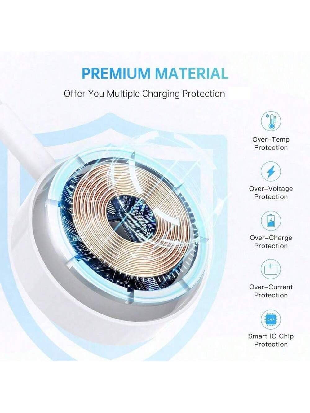 1pc 3.3ft/100cm Fast Charging USB/Type C Magnetic Wireless Charger Compatible With Apple Watch Series Ultra/9/8/7/6/SE/SE2/5/4/3/2/1 Suitable For Office, Dorm, And Home Office Dorm Home Phone Charger