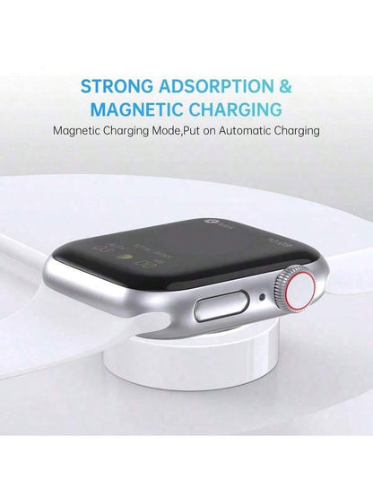 1pc 3.3ft/100cm Fast Charging USB/Type C Magnetic Wireless Charger Compatible With Apple Watch Series Ultra/9/8/7/6/SE/SE2/5/4/3/2/1 Suitable For Office, Dorm, And Home Office Dorm Home Phone Charger